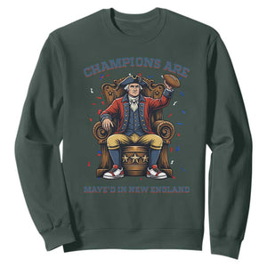 Champions Are Maye'd In NE Sweatshirt Football Quarterback Number 10 TS12 Dark Forest Green Print Your Wear