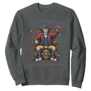 Champions Are Maye'd In NE Sweatshirt Football Quarterback Number 10 TS12 Dark Heather Print Your Wear