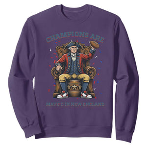Champions Are Maye'd In NE Sweatshirt Football Quarterback Number 10 TS12 Purple Print Your Wear