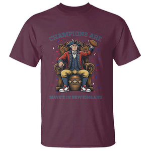 Champions Are Maye'd In NE T Shirt Football Quarterback Number 10 TS12 Maroon Print Your Wear