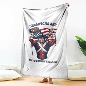 Champions Are Maye'd In New England Throw Blanket Funny Quarterback Football Fan TS12 Print Your Wear
