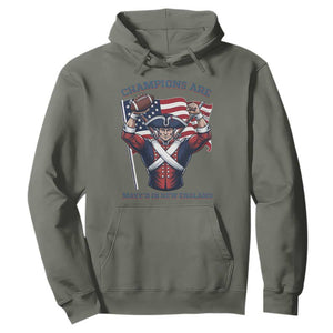 Champions Are Maye'd In New England Hoodie Funny Quarterback Football Fan TS12 Military Green Print Your Wear