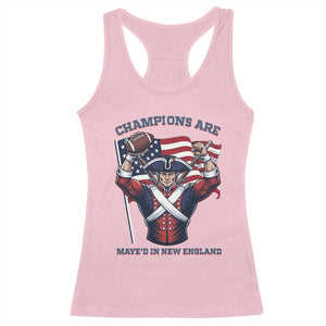 Champions Are Maye'd In New England Racerback Tank Top Funny Quarterback Football Fan TS12 Light Pink Print Your Wear