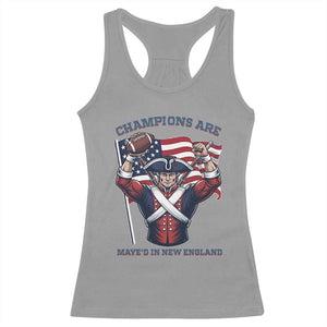 Champions Are Maye'd In New England Racerback Tank Top Funny Quarterback Football Fan TS12 Sport Gray Print Your Wear