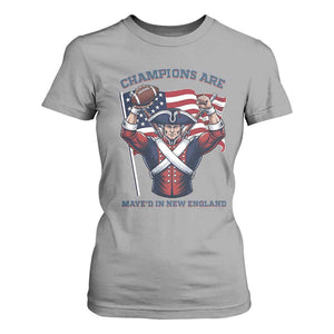 Champions Are Maye'd In New England T Shirt For Women Funny Quarterback Football Fan TS12 Sport Gray Print Your Wear