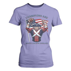 Champions Are Maye'd In New England T Shirt For Women Funny Quarterback Football Fan TS12 Violet Print Your Wear