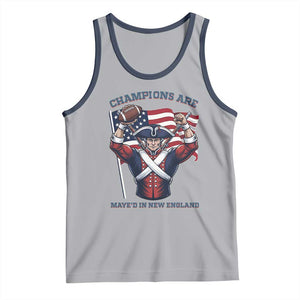 Champions Are Maye'd In New England Tank Top Funny Quarterback Football Fan TS12 Athletic Heather Navy Print Your Wear
