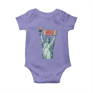 Stand With Minneapolis Baby Onesie Statue Of Liberty Torch Justice Support TS12 Violet Print Your Wear