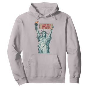 Stand With Minneapolis Hoodie Statue Of Liberty Torch Justice Support TS12 Ice Gray Print Your Wear