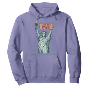Stand With Minneapolis Hoodie Statue Of Liberty Torch Justice Support TS12 Violet Print Your Wear
