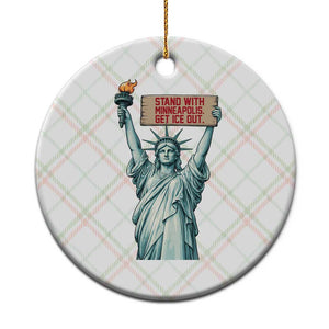 Stand With Minneapolis Ceramic Ornament Statue Of Liberty Torch Justice Support TS12 1pc Christmas Plaid Print Your Wear
