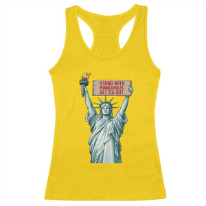 Stand With Minneapolis Racerback Tank Top Statue Of Liberty Torch Justice Support TS12 Daisy Print Your Wear