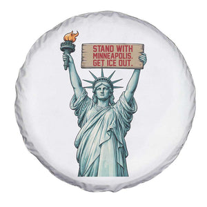 Stand With Minneapolis Spare Tire Cover Statue Of Liberty Torch Justice Support TS12 Print Your Wear