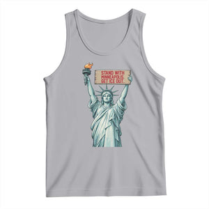 Stand With Minneapolis Tank Top Statue Of Liberty Torch Justice Support TS12 Athletic Heather Print Your Wear