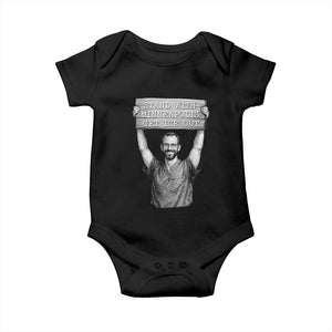 Stand With Minneapolis Baby Onesie Alex Pretti Memorial ICU Nurse Support TS12 Black Print Your Wear