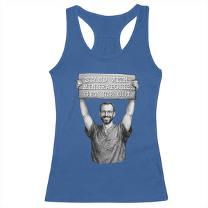 Stand With Minneapolis Racerback Tank Top Alex Pretti Memorial ICU Nurse Support TS12 Royal Blue Print Your Wear