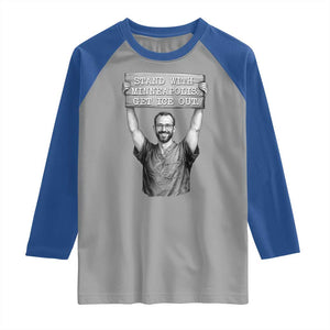 Stand With Minneapolis Raglan Shirt Alex Pretti Memorial ICU Nurse Support TS12 Sport Gray Royal Print Your Wear