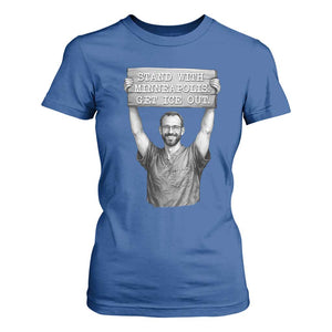 Stand With Minneapolis T Shirt For Women Alex Pretti Memorial ICU Nurse Support TS12 Royal Blue Print Your Wear