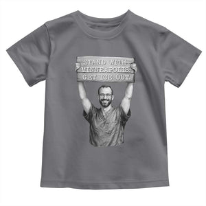 Stand With Minneapolis Toddler T Shirt Alex Pretti Memorial ICU Nurse Support TS12 Charcoal Print Your Wear