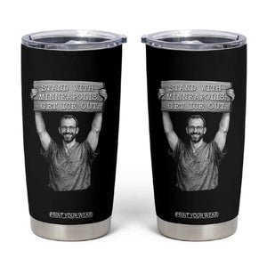 Stand With Minneapolis Tumbler Cup Alex Pretti Memorial ICU Nurse Support TS12 Black Print Your Wear