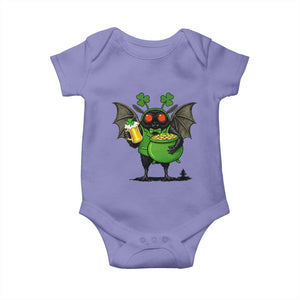 Funny Mothman Baby Onesie St Patricks Day Cryptid Gift TS12 Violet Print Your Wear