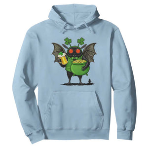 Funny Mothman Hoodie St Patricks Day Cryptid Gift TS12 Light Blue Print Your Wear