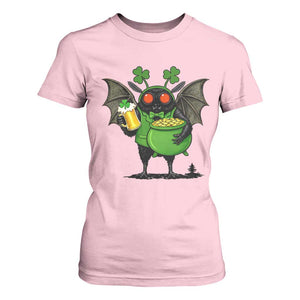 Funny Mothman T Shirt For Women St Patricks Day Cryptid Gift TS12 Light Pink Print Your Wear
