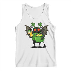 Funny Mothman Tank Top St Patricks Day Cryptid Gift TS12 White Print Your Wear