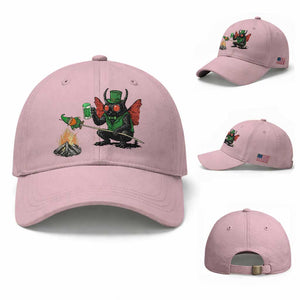 Funny Cryptid Mothman Baseball Cap St Patricks Day Gift TS12 Baseball Cap Universal Fit Light Pink Print Your Wear