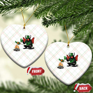 Funny Cryptid Mothman Ceramic Ornament St Patricks Day Gift TS12 Print Your Wear