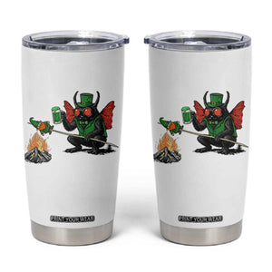 Funny Cryptid Mothman Tumbler Cup St Patricks Day Gift TS12 White Print Your Wear