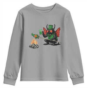 Funny Cryptid Mothman Youth Sweatshirt St Patricks Day Gift TS12 Sport Gray Print Your Wear