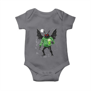 Funny Mothman St Patricks Day Baby Onesie Gift For Cryptid Lovers TS12 Charcoal Print Your Wear