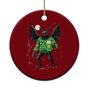 Funny Mothman St Patricks Day Ceramic Ornament Gift For Cryptid Lovers TS12 1pc Red Print Your Wear
