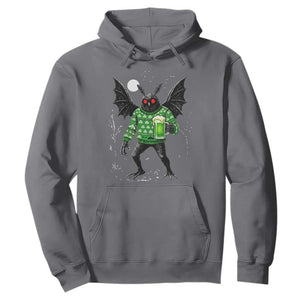 Funny Mothman St Patricks Day Hoodie Gift For Cryptid Lovers TS12 Charcoal Print Your Wear