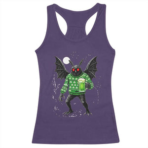 Funny Mothman St Patricks Day Racerback Tank Top Gift For Cryptid Lovers TS12 Purple Print Your Wear