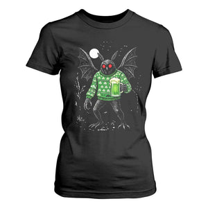 Funny Mothman St Patricks Day T Shirt For Women Gift For Cryptid Lovers TS12 Black Print Your Wear
