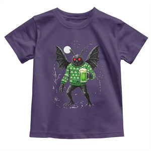 Funny Mothman St Patricks Day Toddler T Shirt Gift For Cryptid Lovers TS12 Purple Print Your Wear