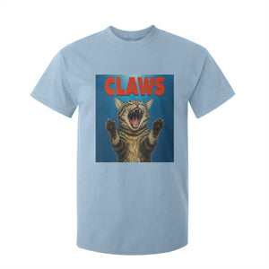 Funny Claws Cat T Shirt For Kid Horror Movie Parody TS12 Light Blue Print Your Wear