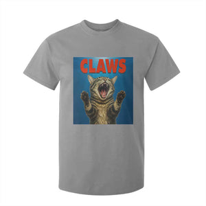 Funny Claws Cat T Shirt For Kid Horror Movie Parody TS12 Sport Gray Print Your Wear