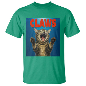 Funny Claws Cat T Shirt Horror Movie Parody TS12 Irish Green Print Your Wear