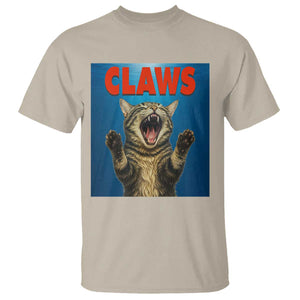 Funny Claws Cat T Shirt Horror Movie Parody TS12 Sand Print Your Wear
