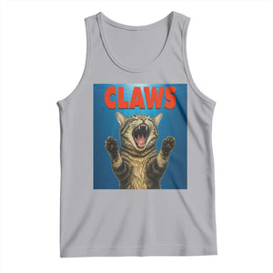 Funny Claws Cat Tank Top Horror Movie Parody TS12 Athletic Heather Print Your Wear
