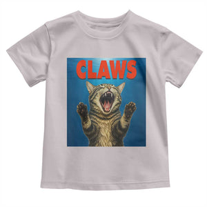 Funny Claws Cat Toddler T Shirt Horror Movie Parody TS12 Ice Gray Print Your Wear