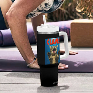 Funny Claws Cat Tumbler With Handle Horror Movie Parody TS12 Print Your Wear