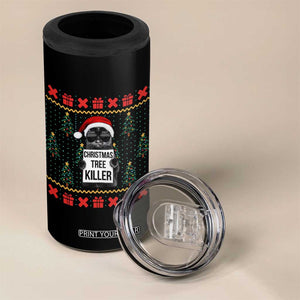 Funny Xmas Black Cat 4 in 1 Can Cooler Tumbler Christmas Tree Killer Santa Kitten TS12 Print Your Wear