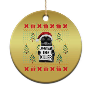 Funny Xmas Black Cat Christmas Ornament Xmas Tree Killer Santa Kitten TS12 Print Your Wear