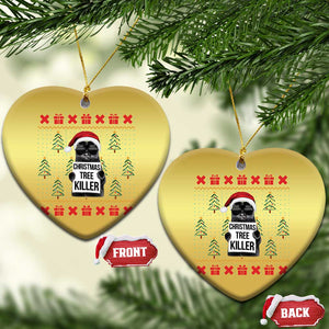 Funny Xmas Black Cat Christmas Ornament Xmas Tree Killer Santa Kitten TS12 Heart Gold Print Your Wear