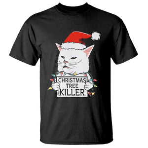 Funny Xmas Grumpy Cat T Shirt Christmas Tree Killer Santa Kitten TS12 Black Print Your Wear