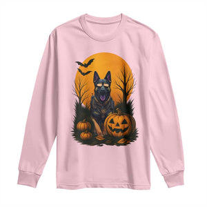 Cool German Shepherd Police Dog Celebrate Halloween Long Sleeve Shirt TS12 Light Pink Print Your Wear